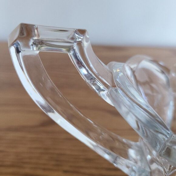 Vintage Art Deco Pressed Glass Sugar Bowl Circa 1920 With Etched Floral Details - Picture 14 of 15